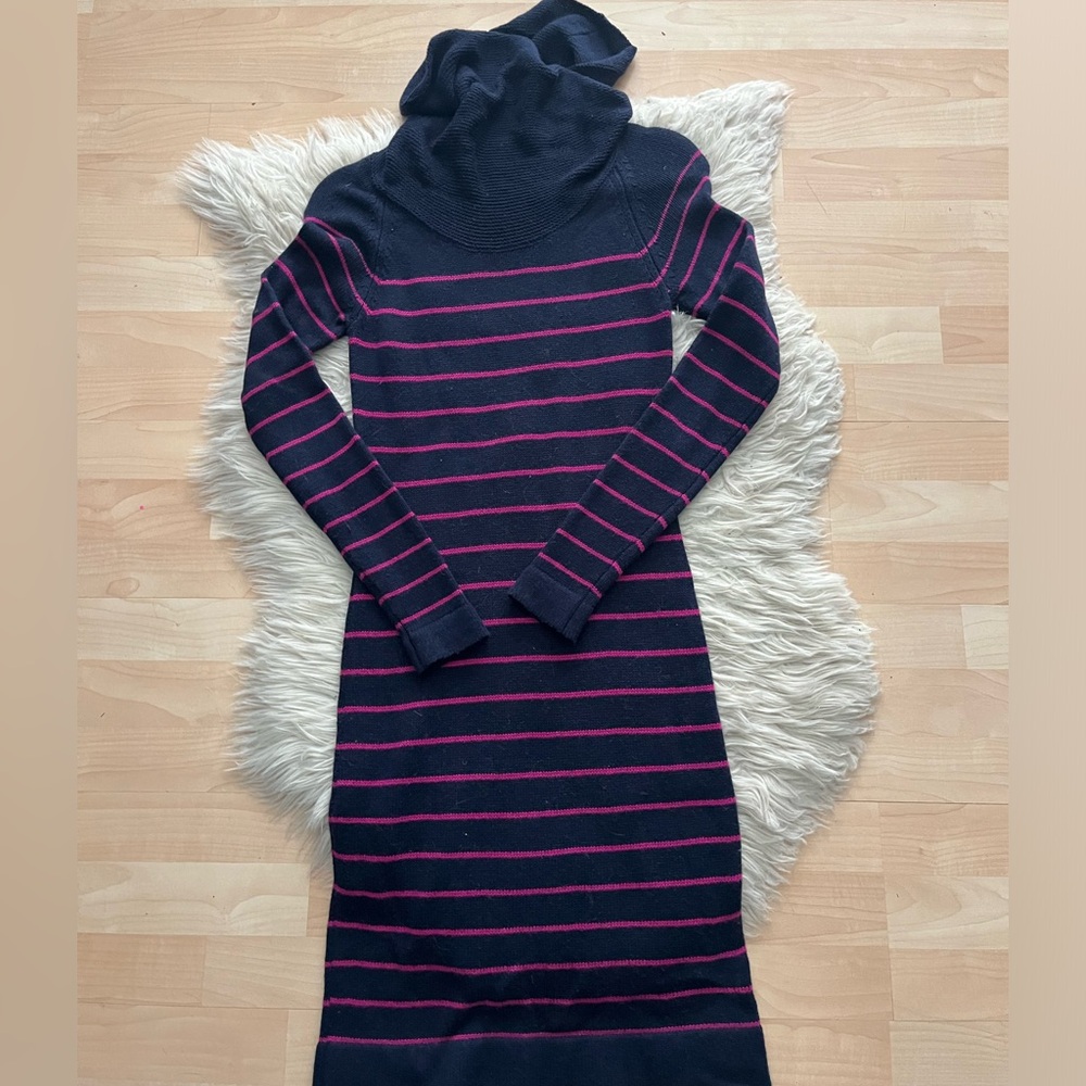 The Limited Navy Purple Mohair Sweater Dress XS